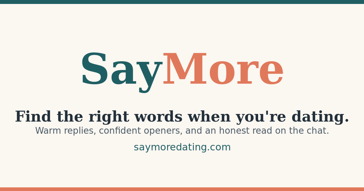 SayMore, the app and website that helps you find the right words when dating